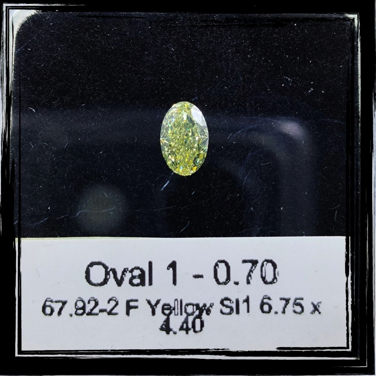 0.70 CT F YELLOW SI1 OVAL diamond Fancy Shape