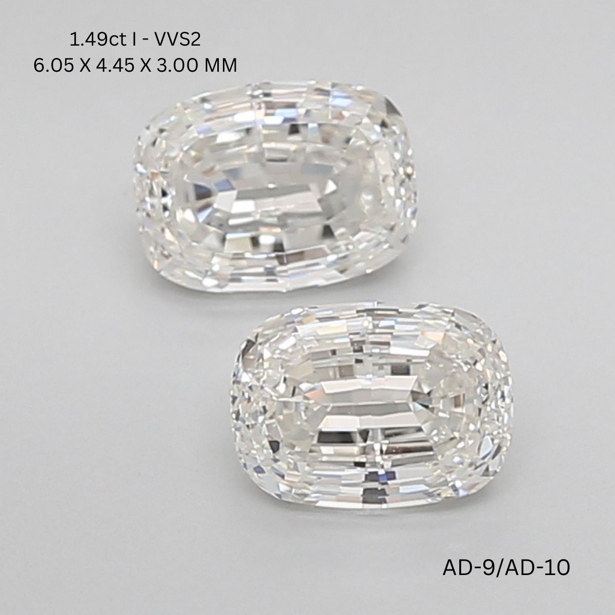 1.49 CT I VVS2 OVAL diamond Pairs Inventory