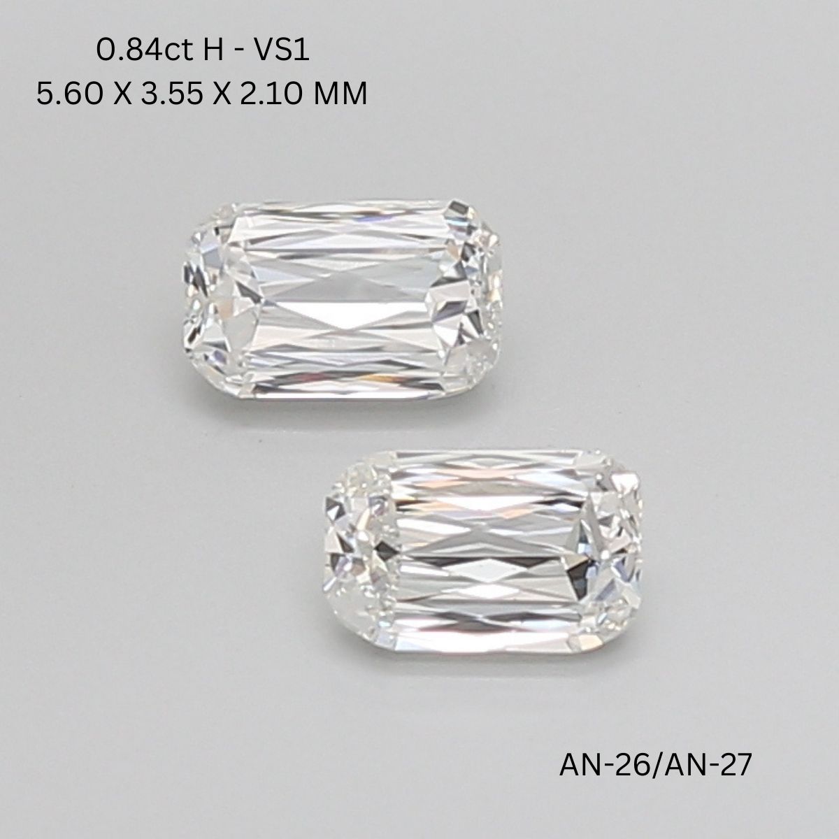 0.84 CT H VS1 ASHOKA diamond Pairs Inventory