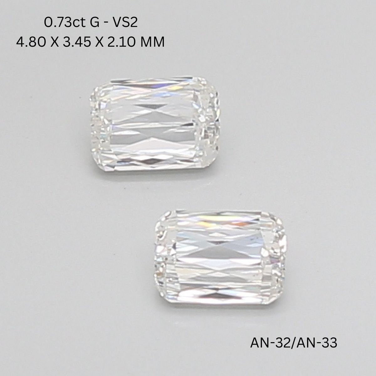 0.73 CT G VS2 ASHOKA diamond Pairs Inventory