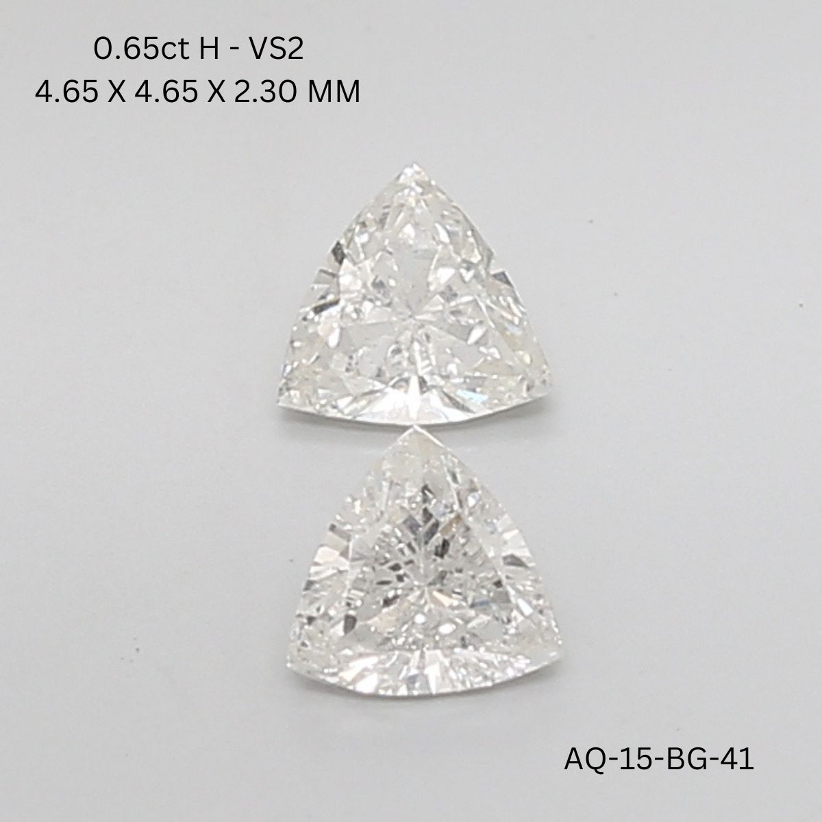 0.65 CT H VS2 TRILLIANT diamond Pairs Inventory