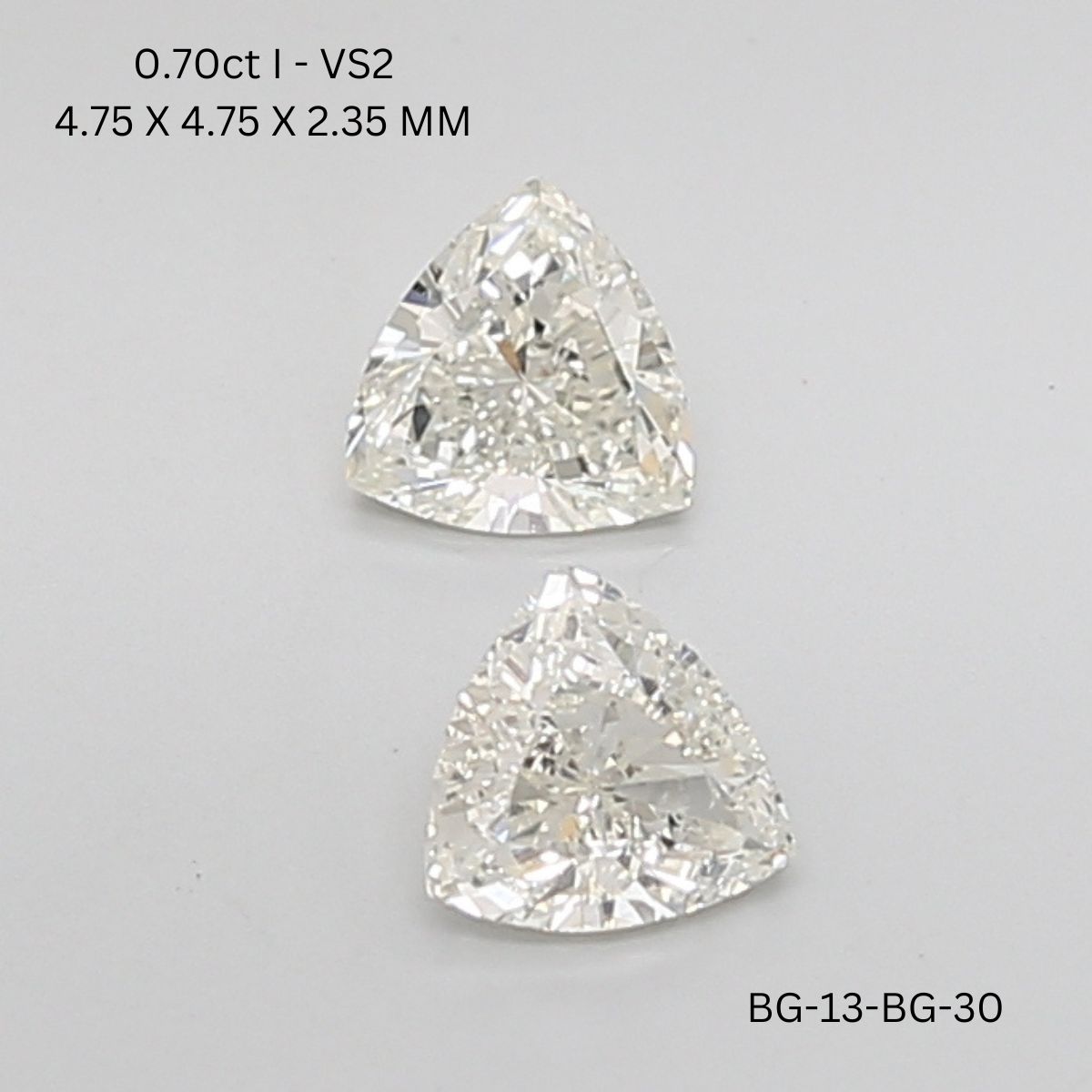 0.7 CT I VS2 TRILLIANT diamond Pairs Inventory