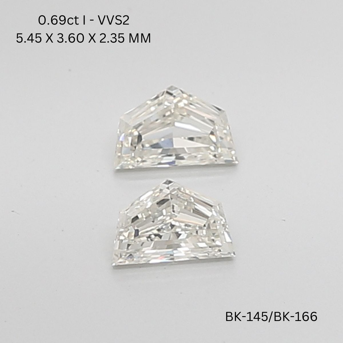 0.69 CT I VVS2 CADILLAC diamond Pairs Inventory
