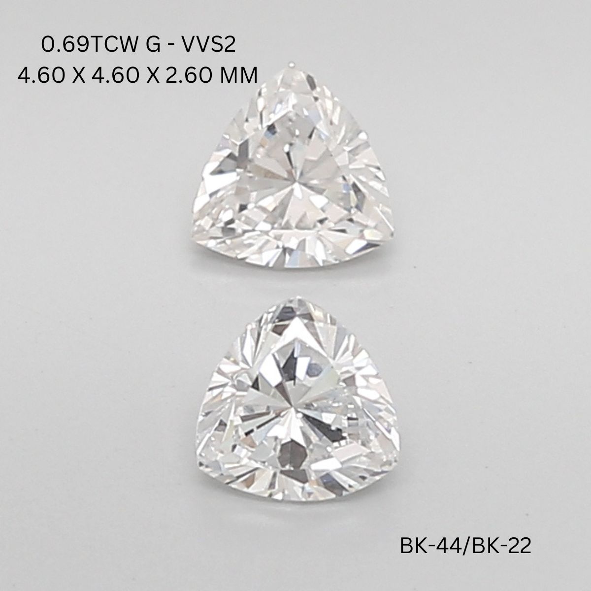 0.69 CT G VVS2 TRILLIANT diamond Pairs Inventory