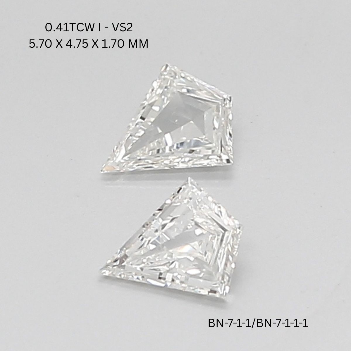 0.41 CT I VS2 KITE diamond Pairs Inventory