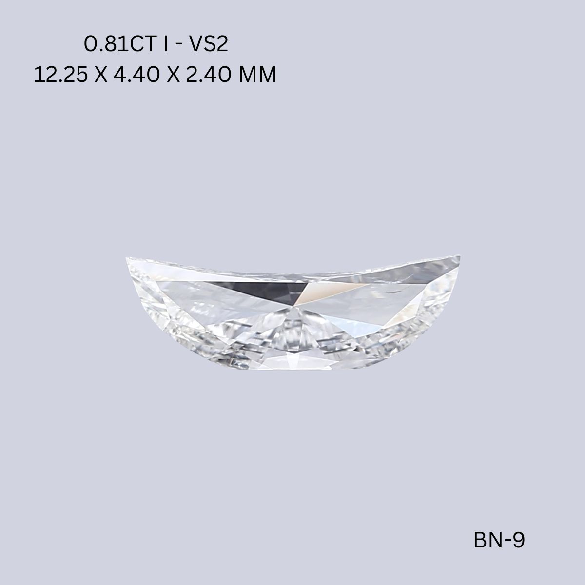 0.81 CT I VS2 HALF MOON diamond Fancy Shape