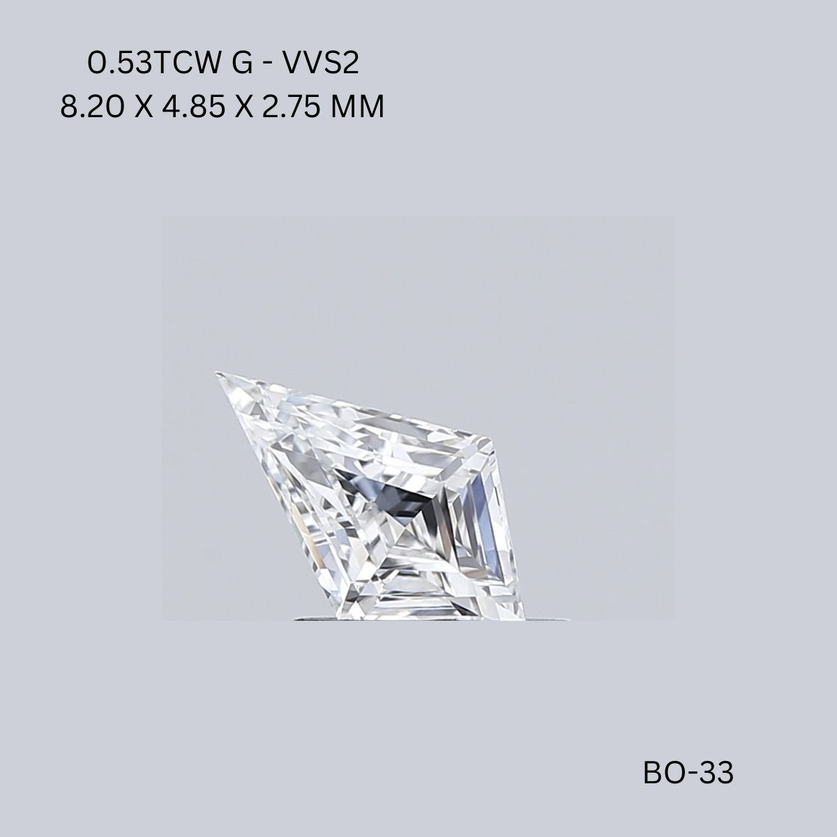 0.53 CT G VVS2 KITE diamond Fancy Shape