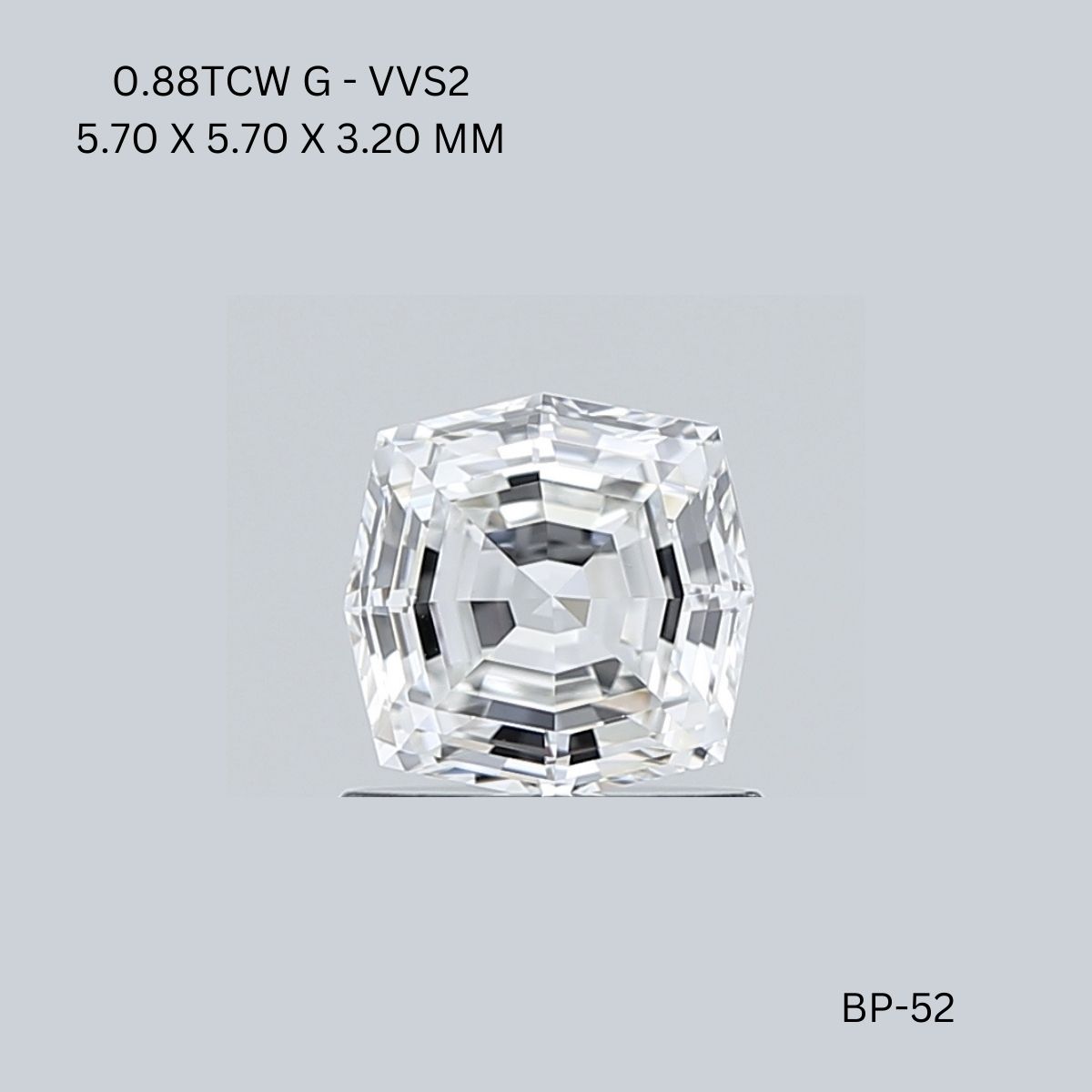 0.88 CT G VVS2 OCTAGONE diamond Fancy Shape