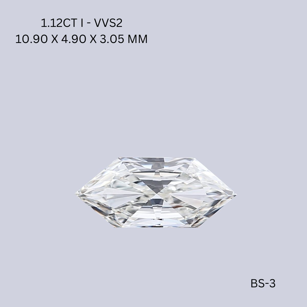 1.12 CT I VVS2 HEXAGONAL diamond Fancy Shape