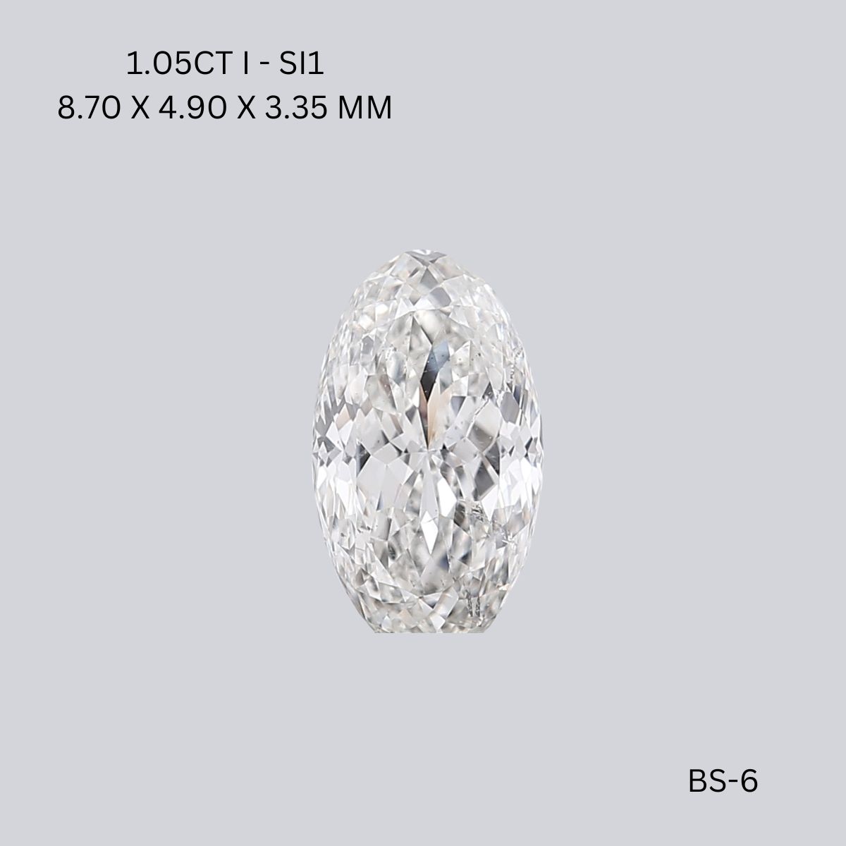 1.05 CT I SI1 OVAL diamond Fancy Shape