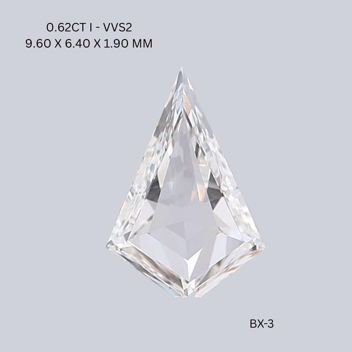 0.62 CT I VVS2 KITE diamond Fancy Shape