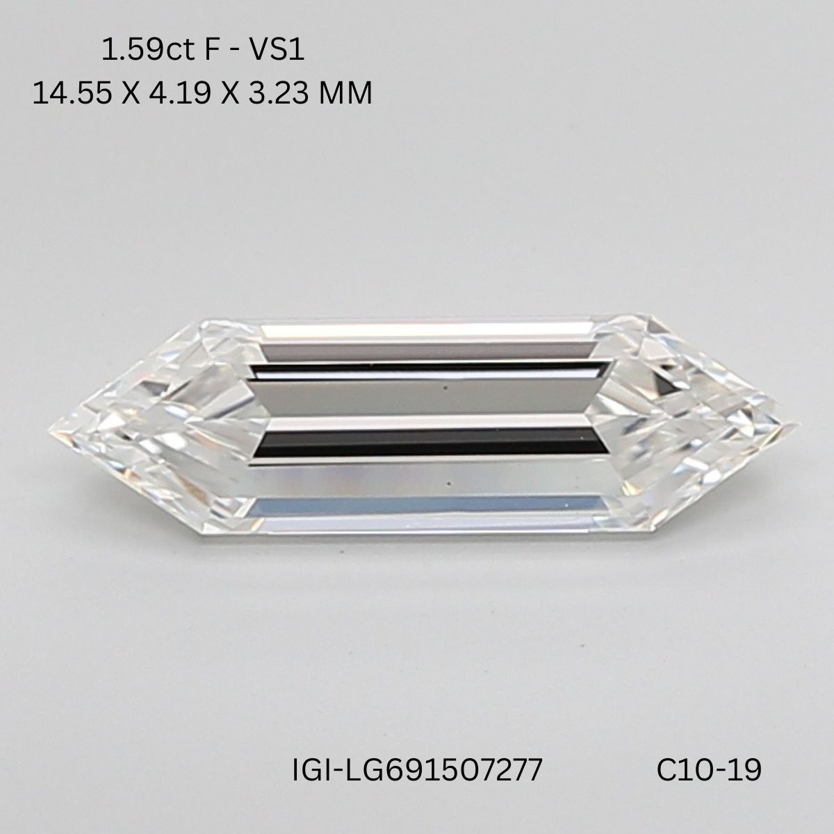 1.59 CT F VS1 HEXAGONAL diamond Fancy Shape