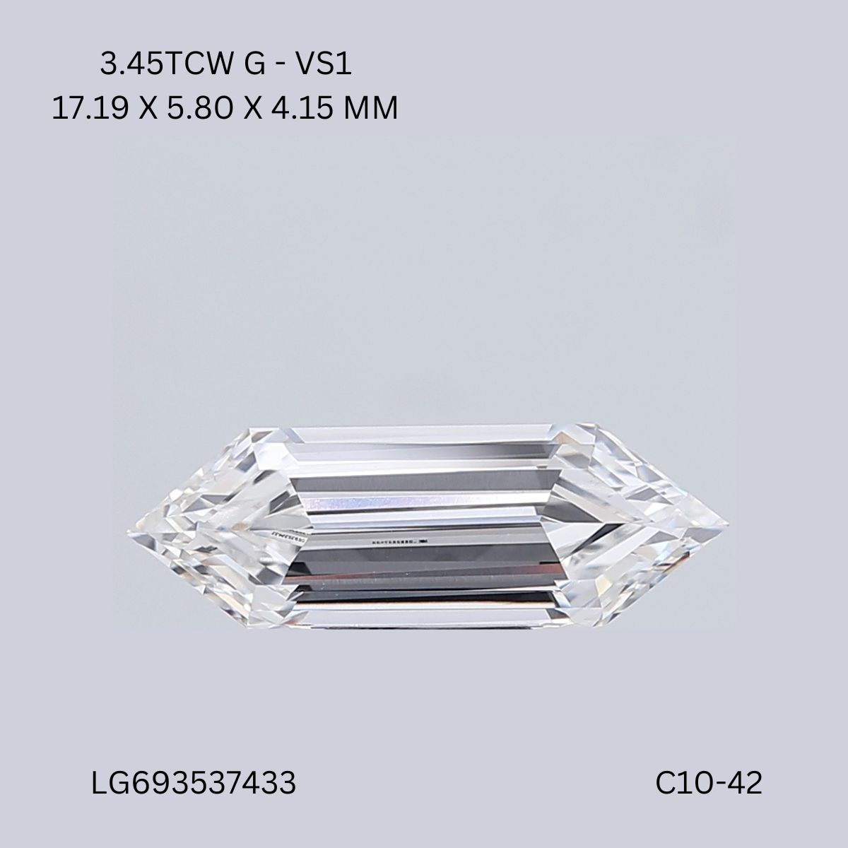 3.45 CT G VS1 HEXAGONAL diamond Fancy Shape