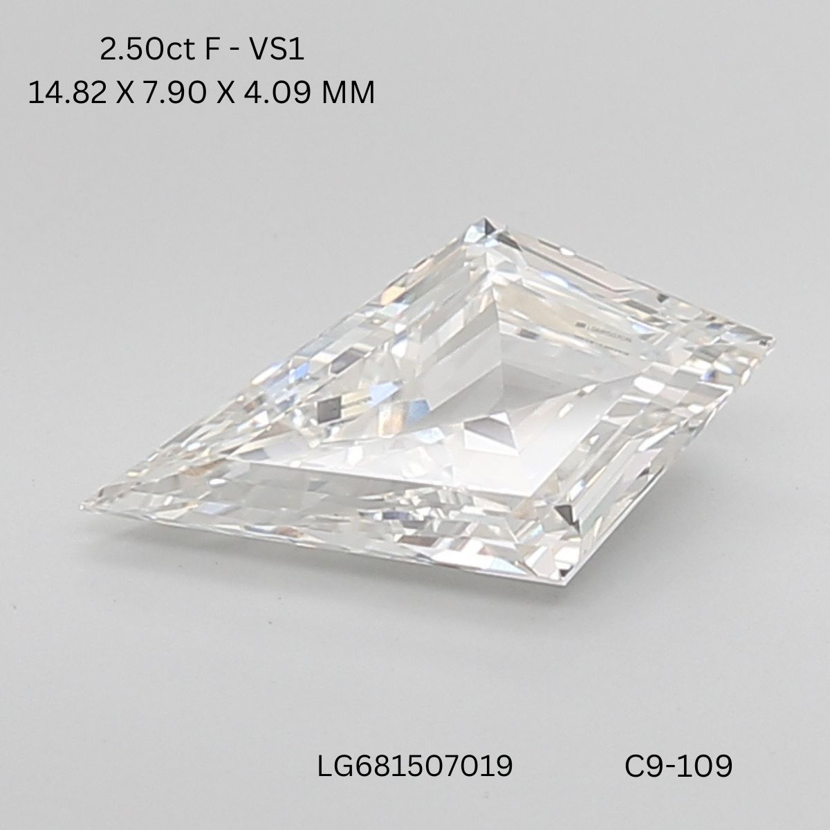 2.50 CT F VS1 KITE diamond Fancy Shape