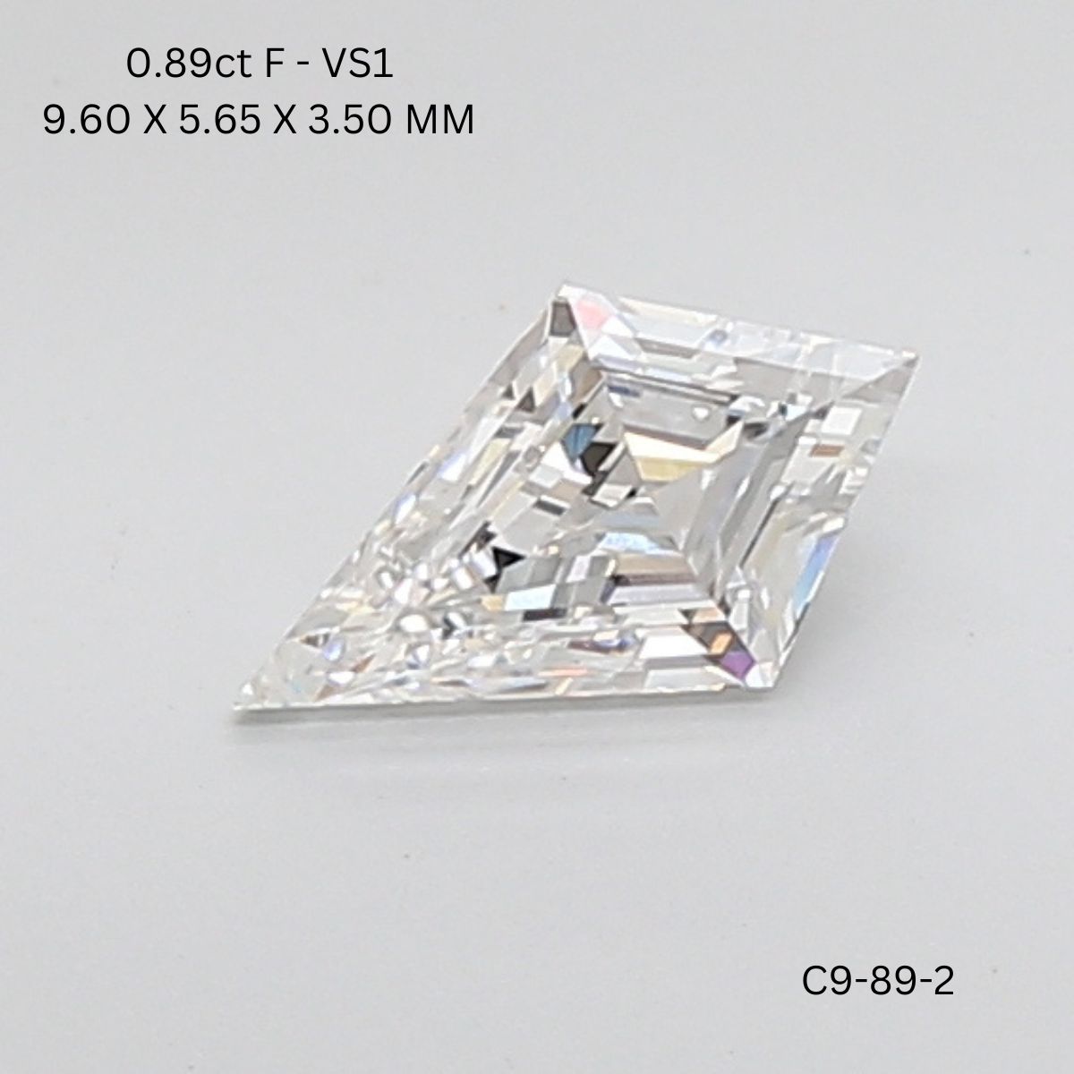 0.89 CT F VS1 KITE diamond Fancy Shape