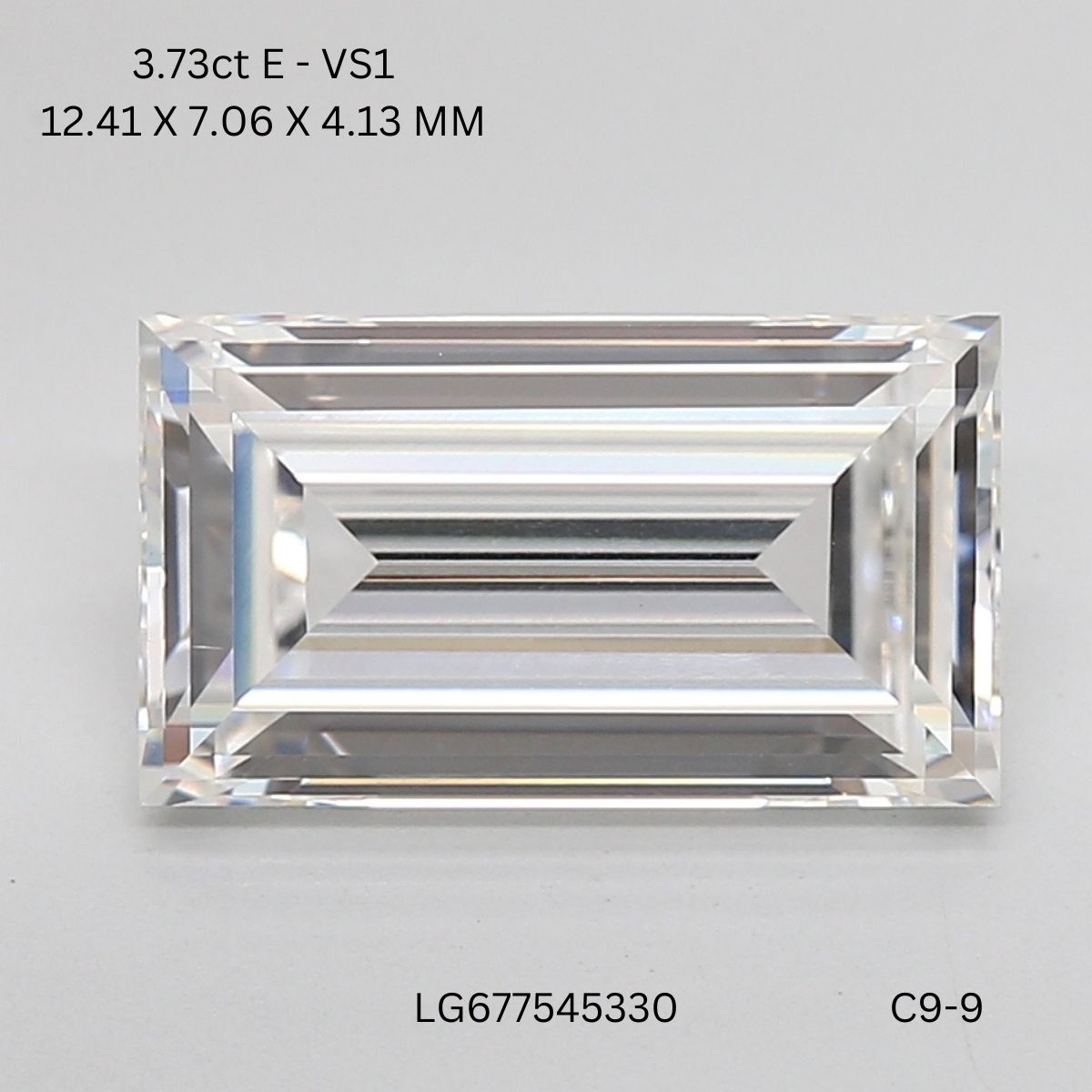 3.73 CT E VS1 BAGUETTE diamond Fancy Shape