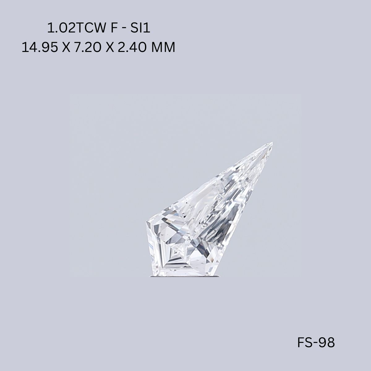 1.02 CT F SI1 KITE diamond Fancy Shape