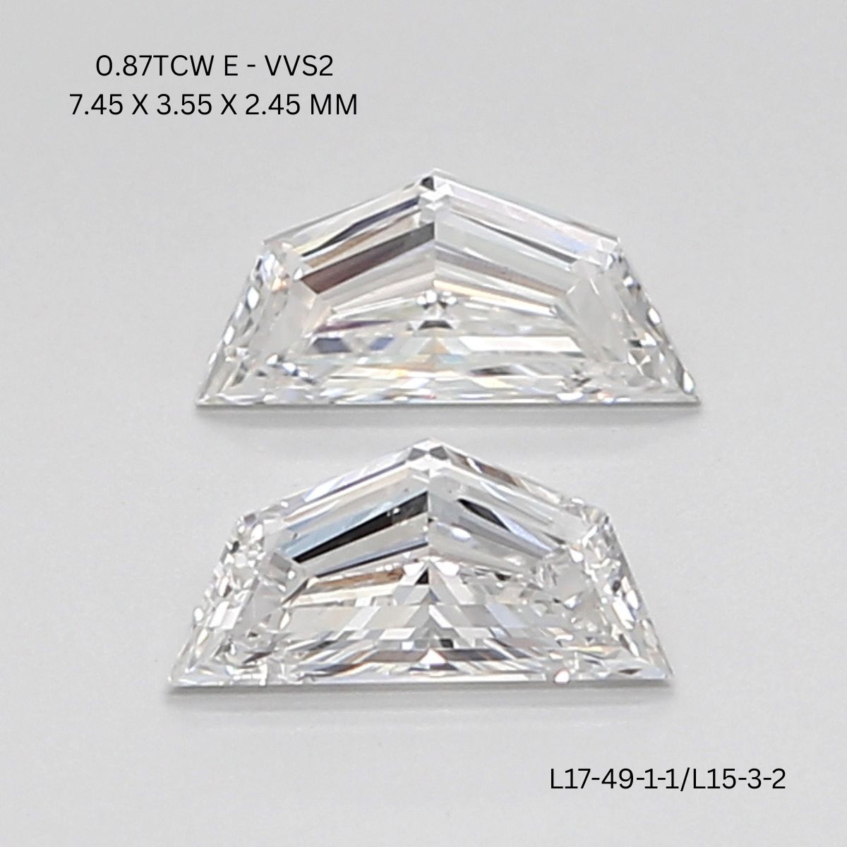 0.87 CT E VVS2 CADILLAC diamond Pairs Inventory