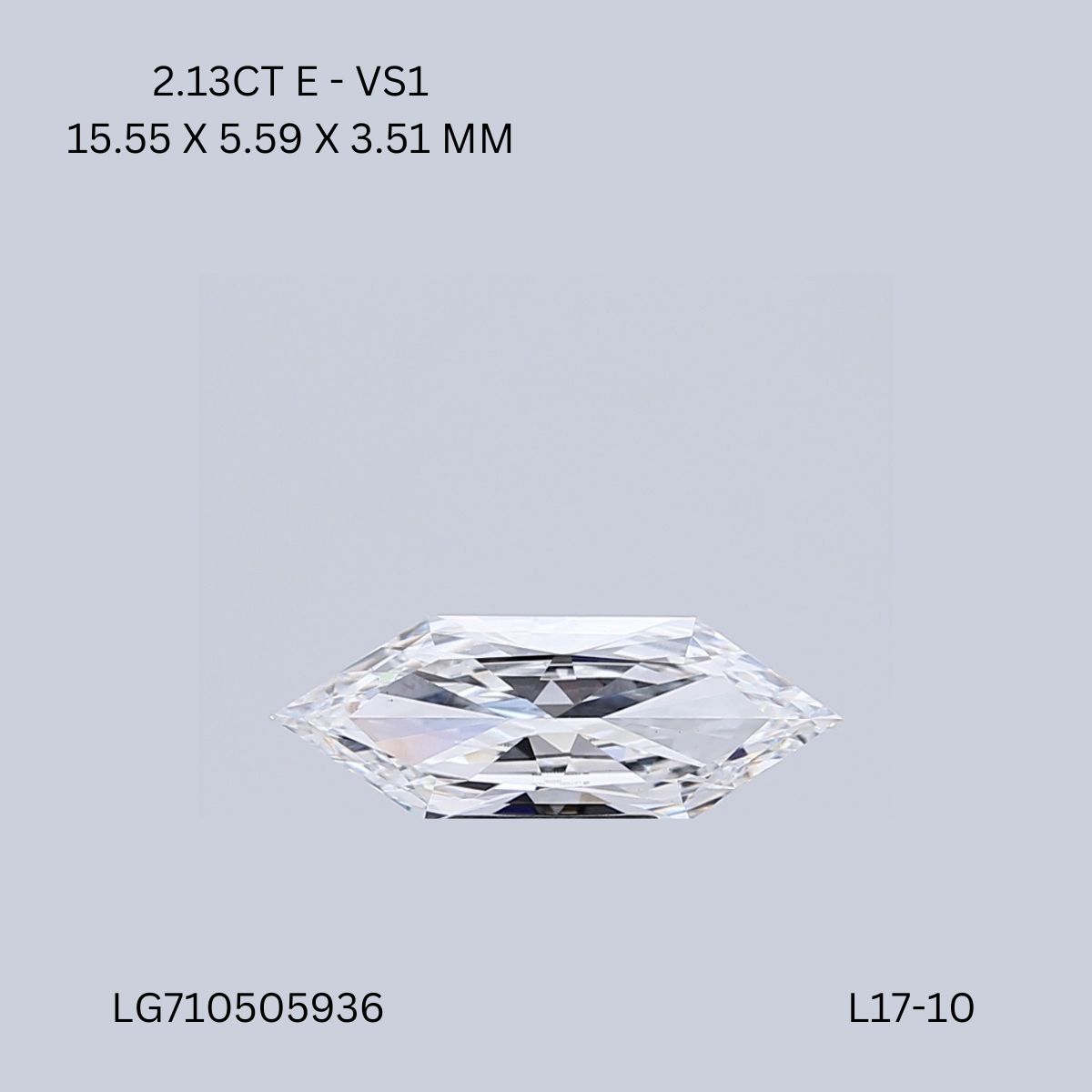 2.13 CT E VS1 HEXAGONAL diamond Fancy Shape