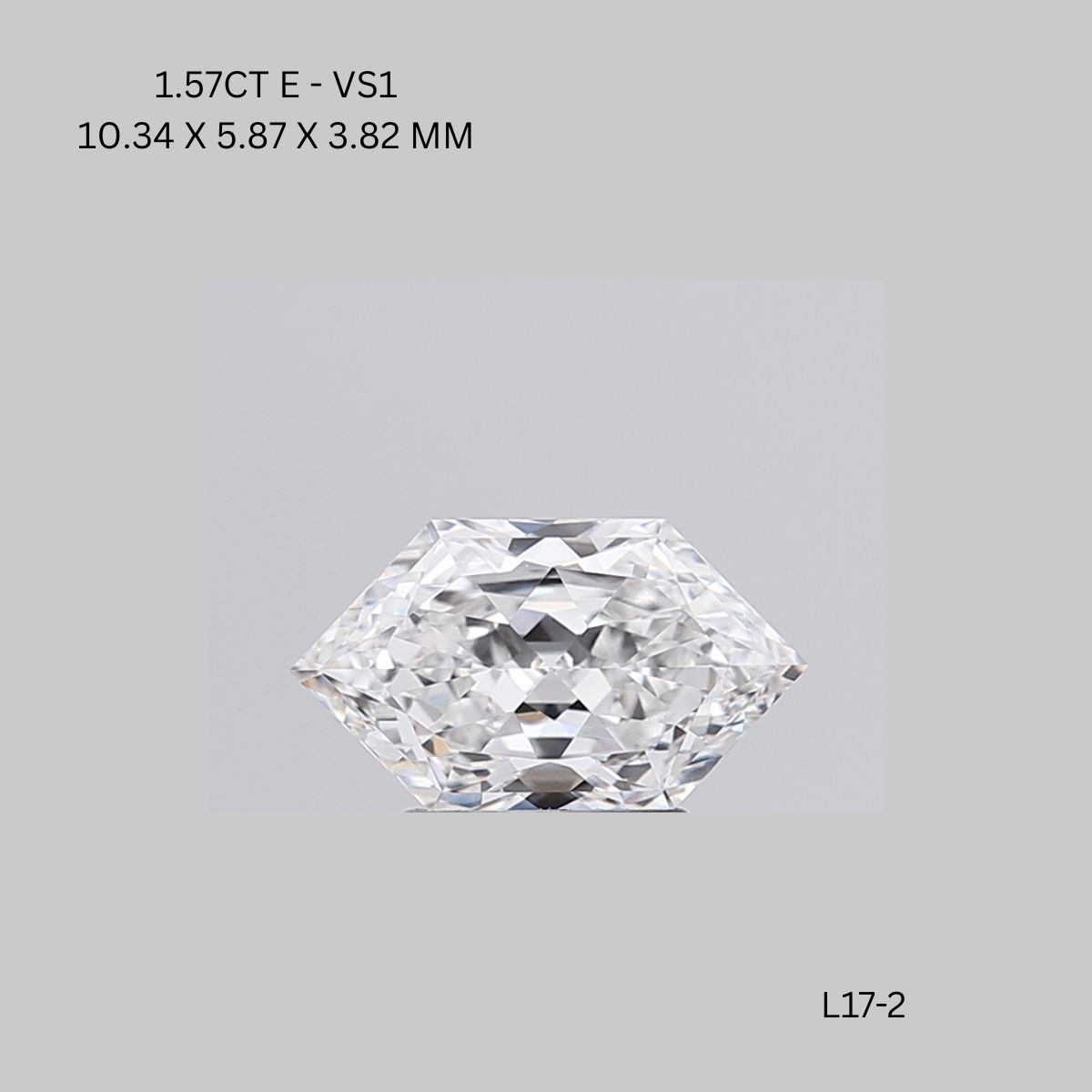 1.57 CT E VS1 HEXAGONAL diamond Fancy Shape