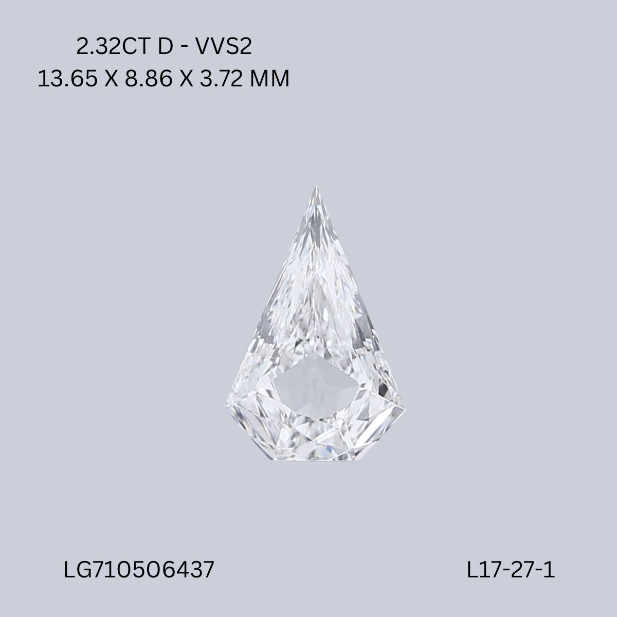 2.32 CT D VVS2 DIAMOND diamond Fancy Shape
