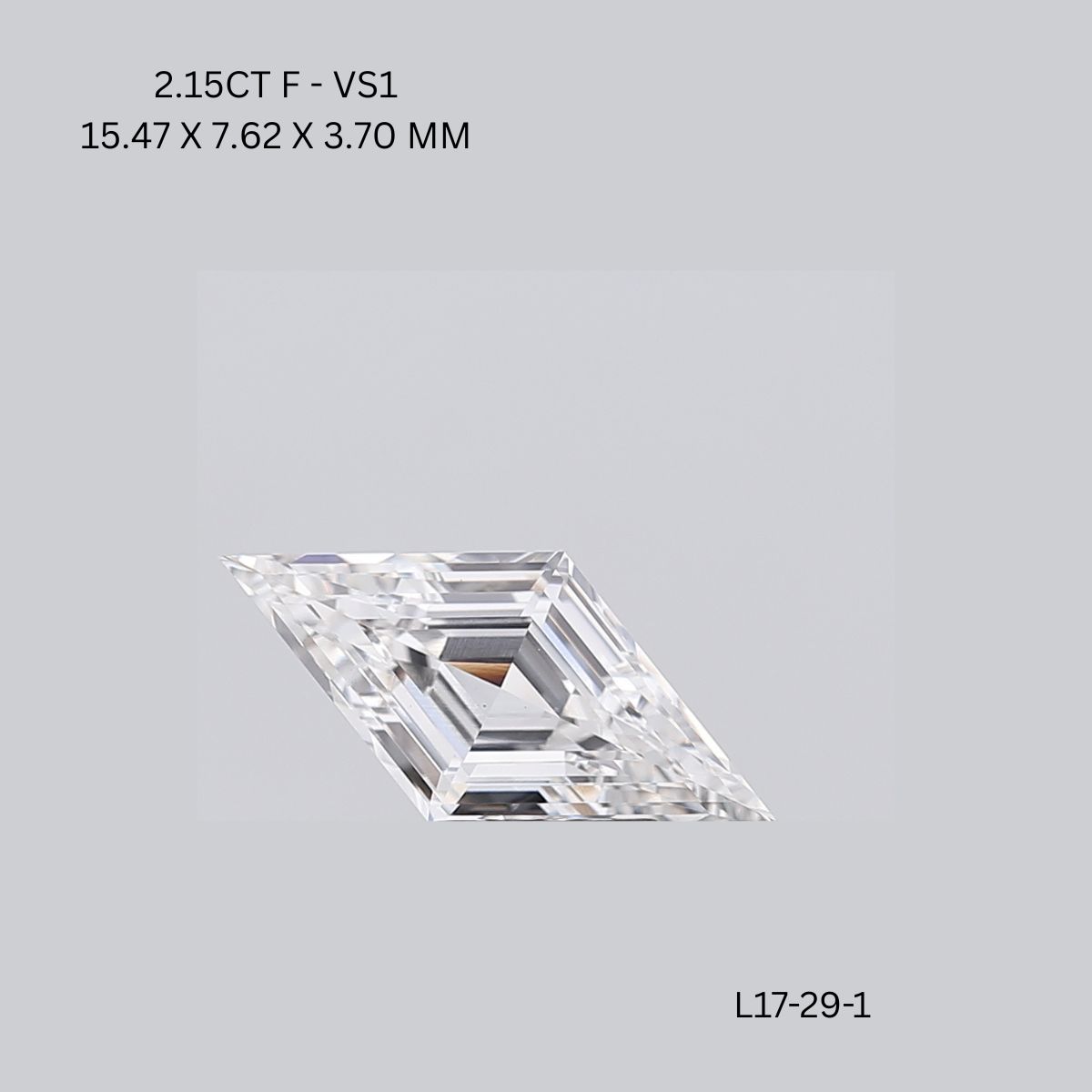 2.15 CT F VS1 LOZENGE diamond Fancy Shape
