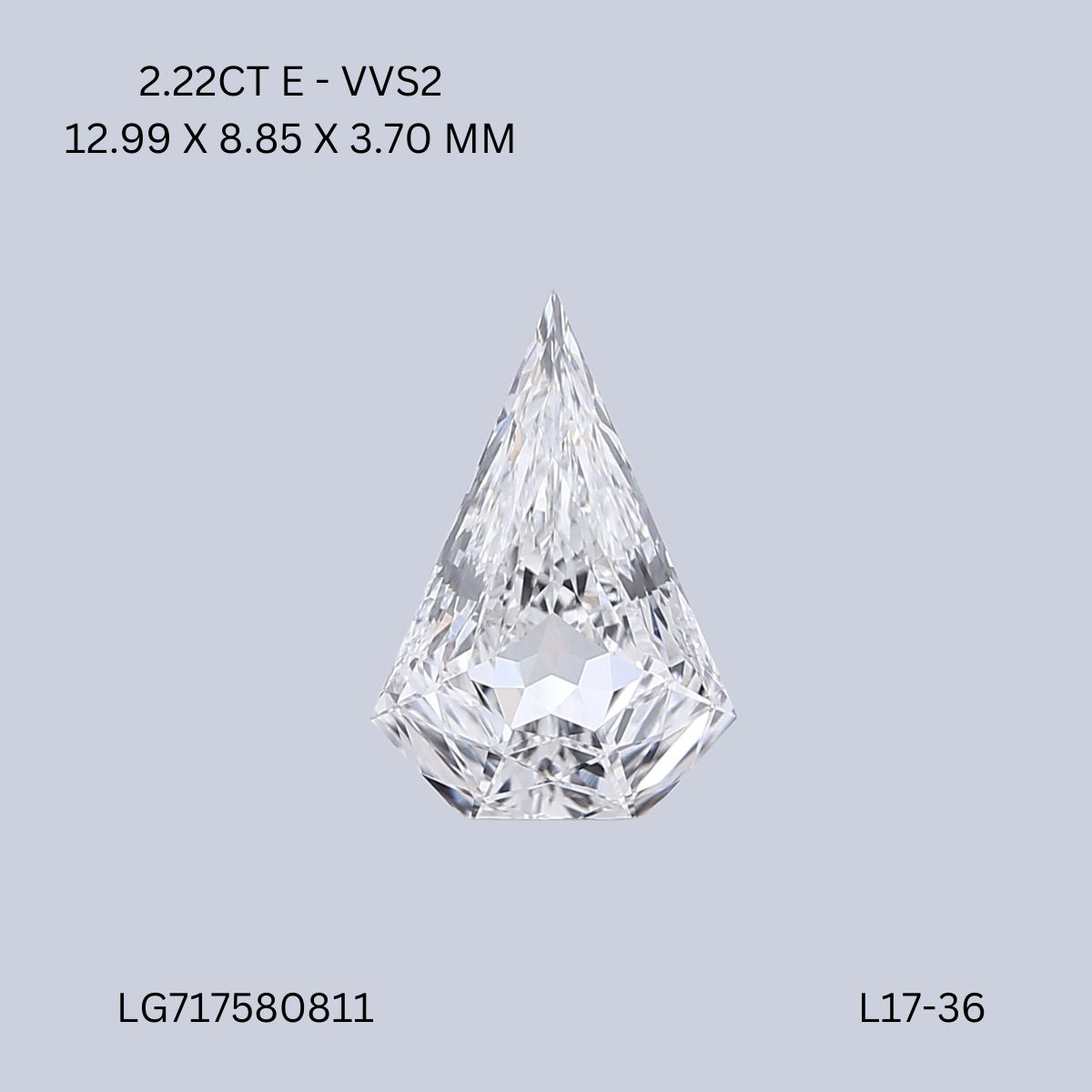 2.22 CT E VVS2 DIAMOND diamond Fancy Shape