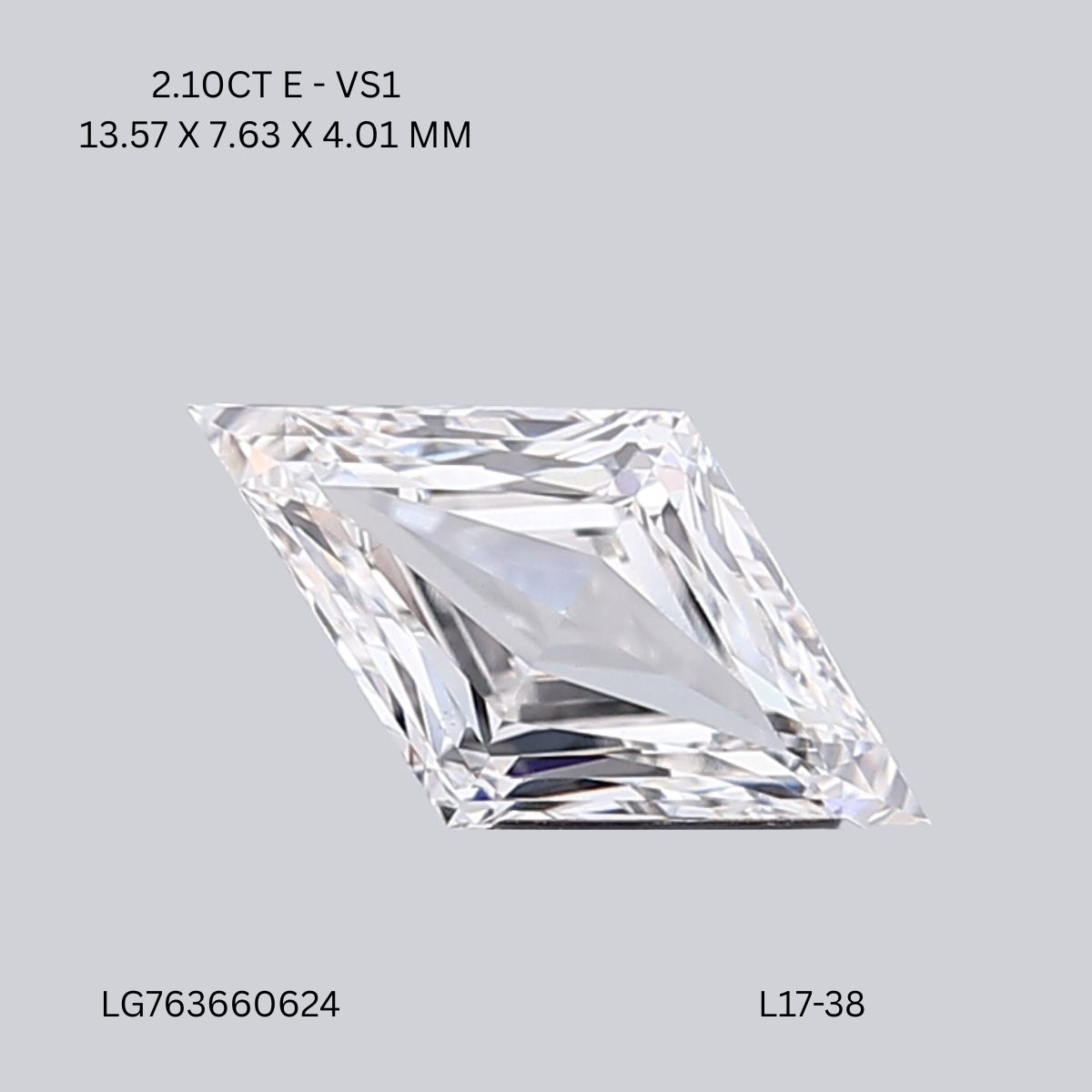 2.10 CT E VS1 LOZENGE diamond Fancy Shape