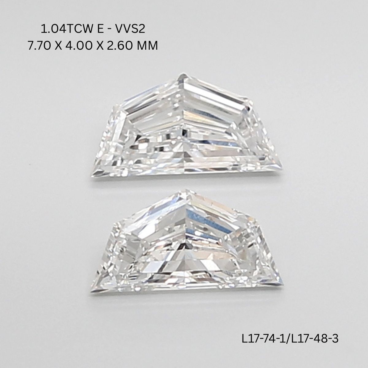 1.04 CT E VVS2 CADILLAC diamond Pairs Inventory