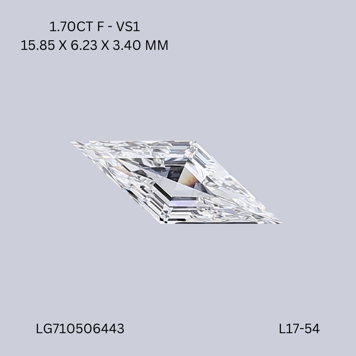 1.70 CT F VS1 LOZENGE diamond Fancy Shape