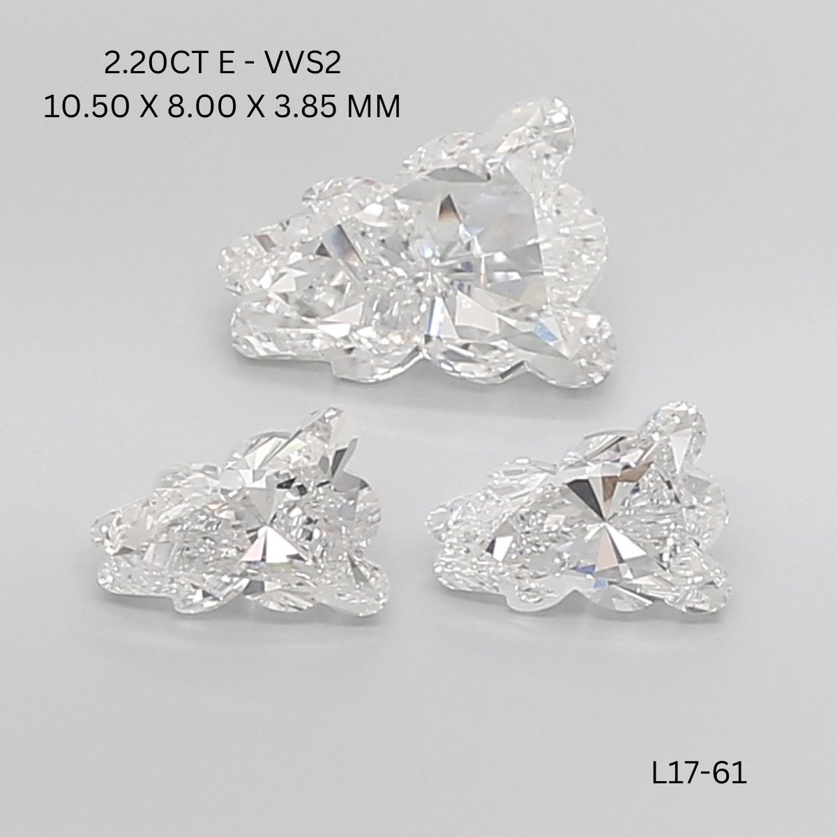 2.20 CT E VVS2 TEDDY diamond Fancy Shape