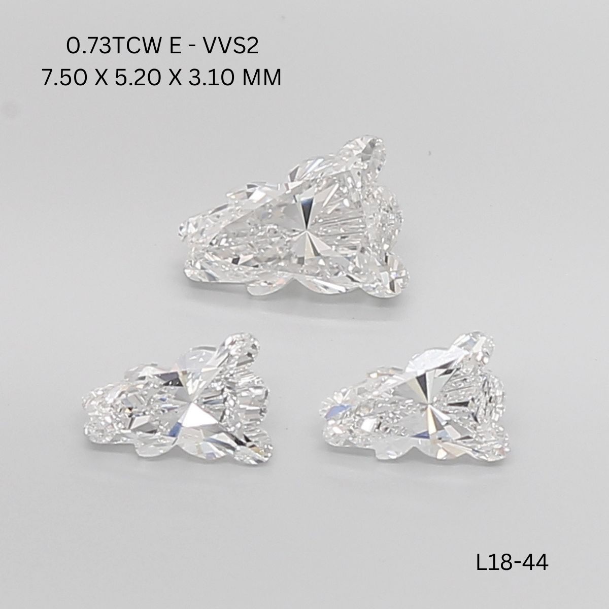 1.5 CT E VVS2 TEDDY diamond Pairs Inventory