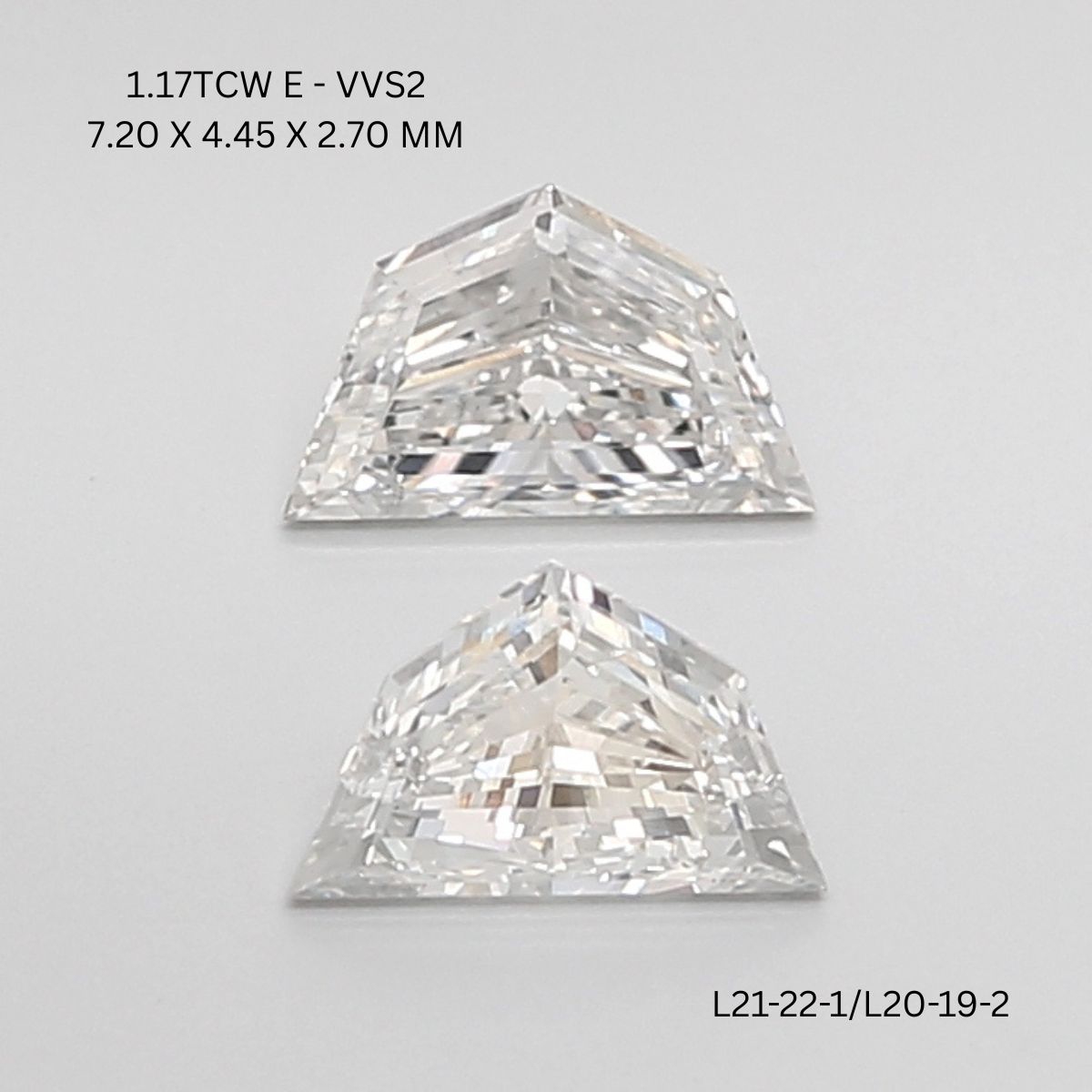 1.17 CT E VVS2 CADILLAC diamond Pairs Inventory