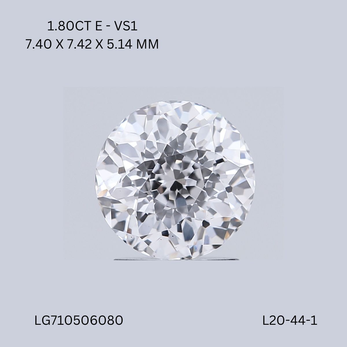 1.80 CT E VS1 ROUND diamond Fancy Shape