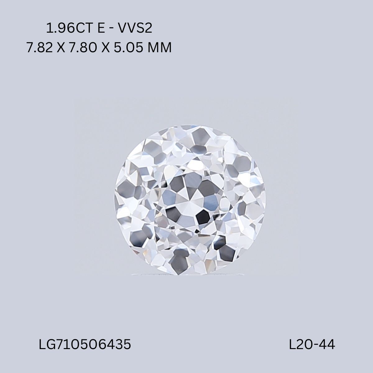 1.96 CT E VVS2 ROUND diamond Fancy Shape