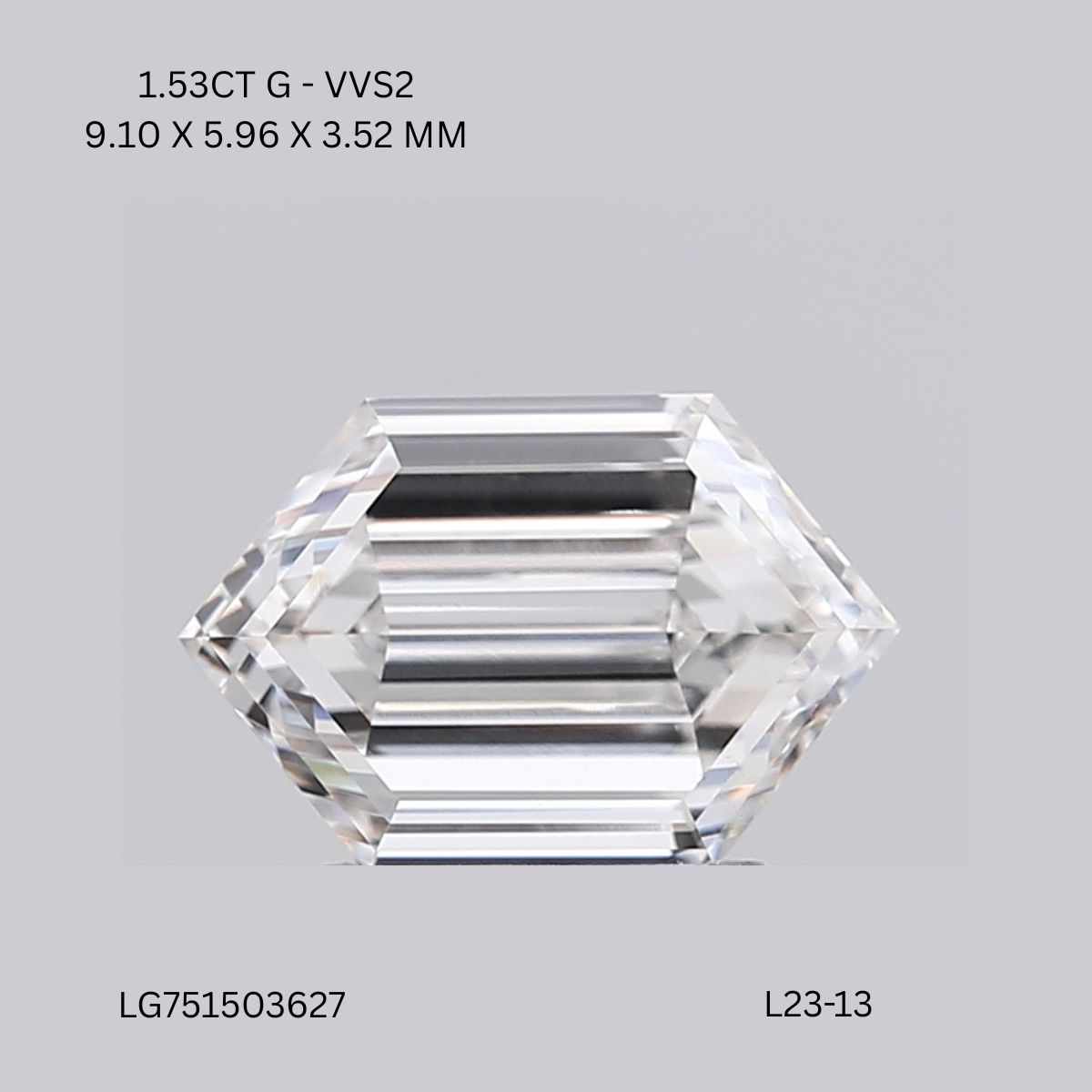 1.53 CT G VVS2 HEXAGONAL diamond Fancy Shape