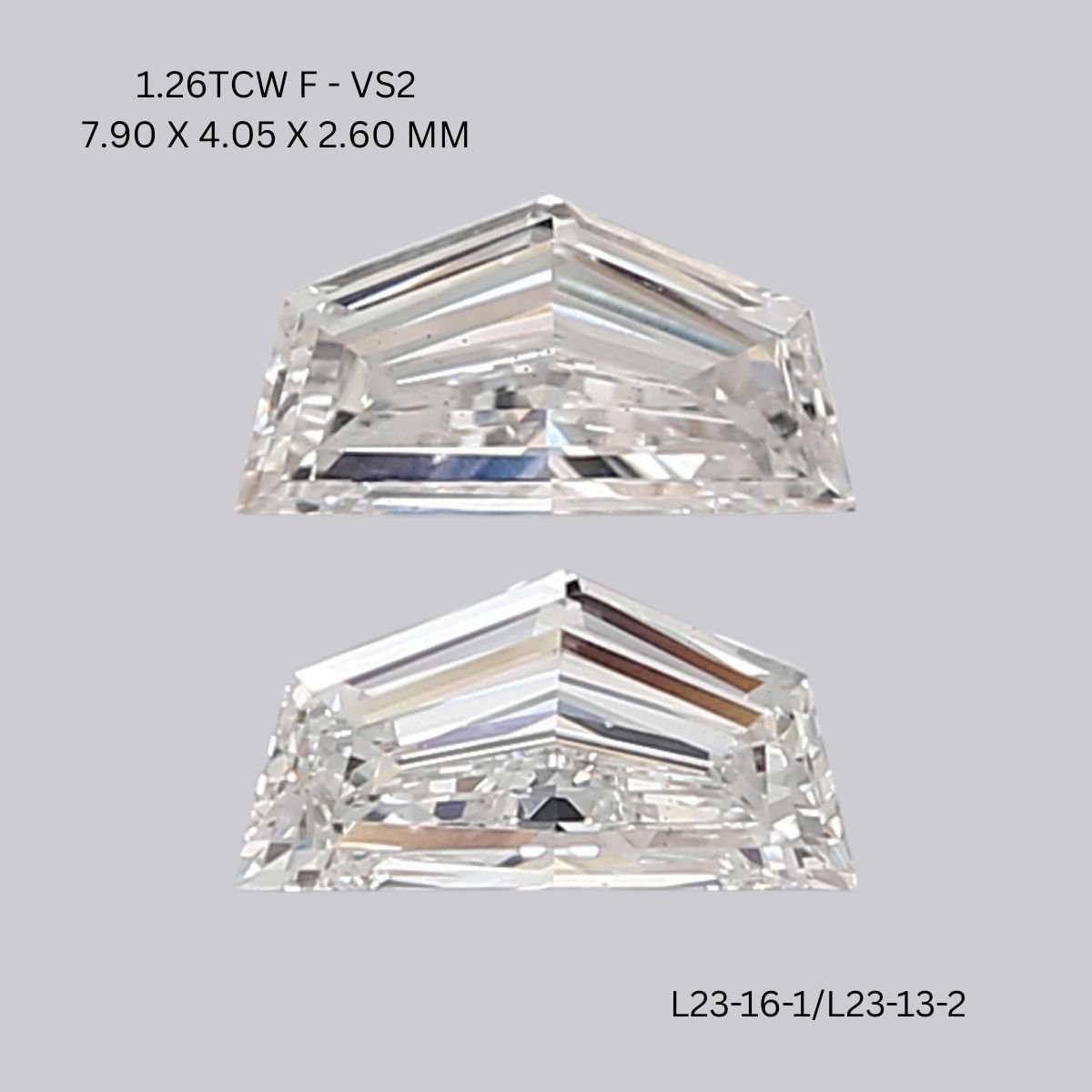 1.26 CT F VS2 CADILLAC diamond Pairs Inventory