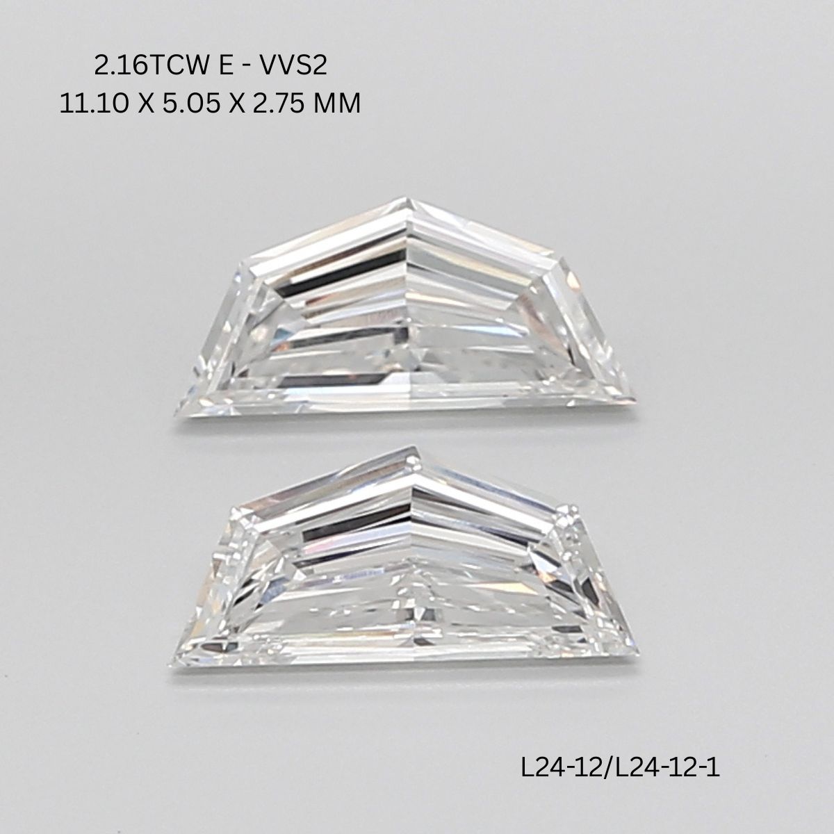 2.16 CT E VVS2 CADILLAC diamond Pairs Inventory