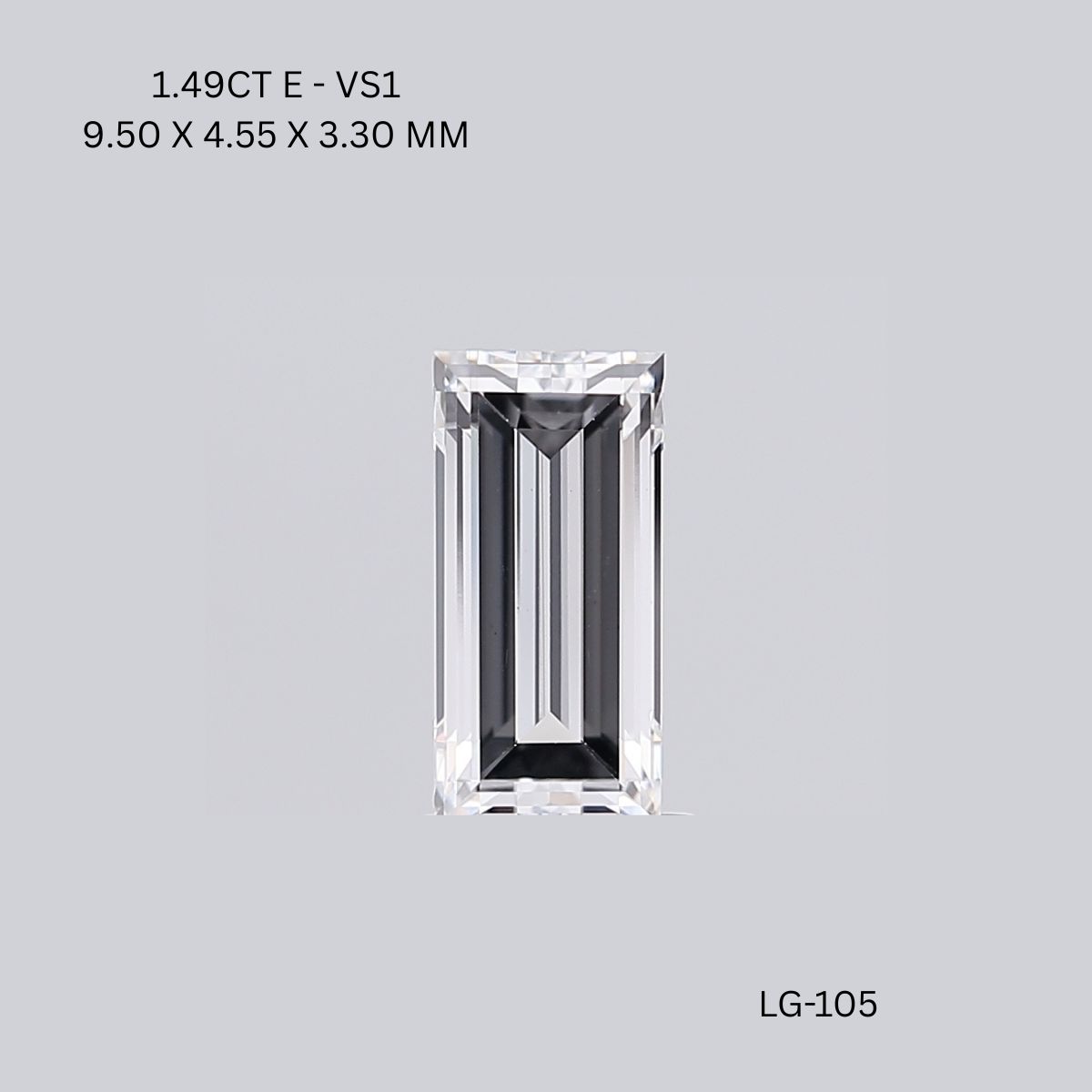 1.49 CT E VS1 BAGUETTE diamond Fancy Shape