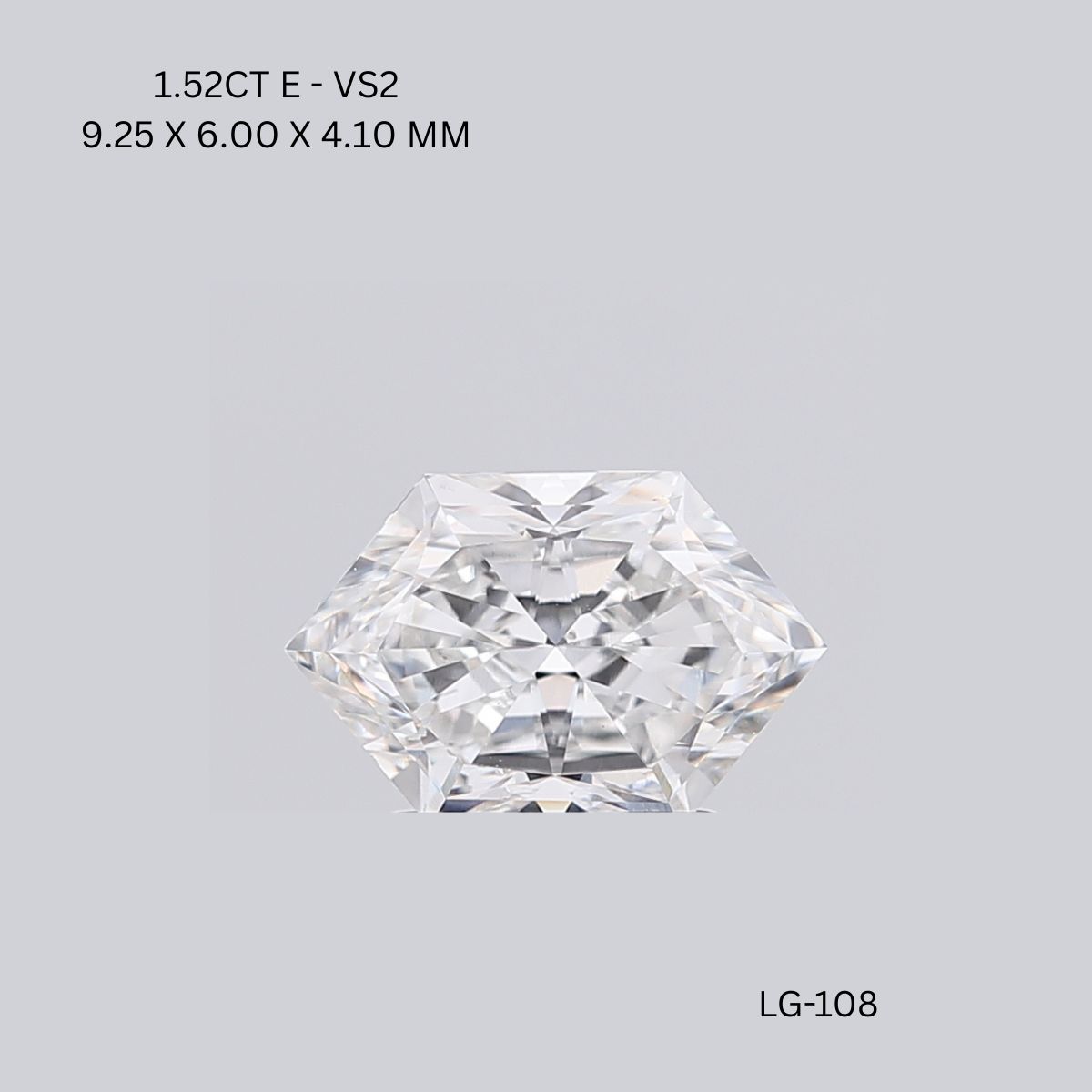 1.52 CT E VS2 HEXAGONAL diamond Fancy Shape