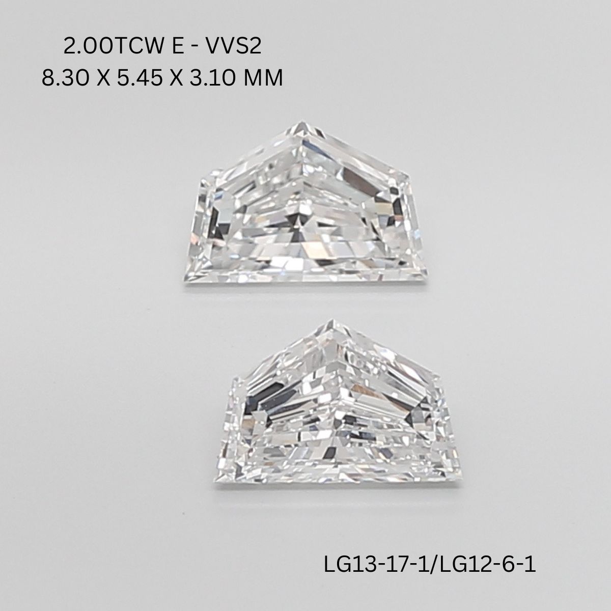 2 CT E VVS2 CADILLAC diamond Pairs Inventory