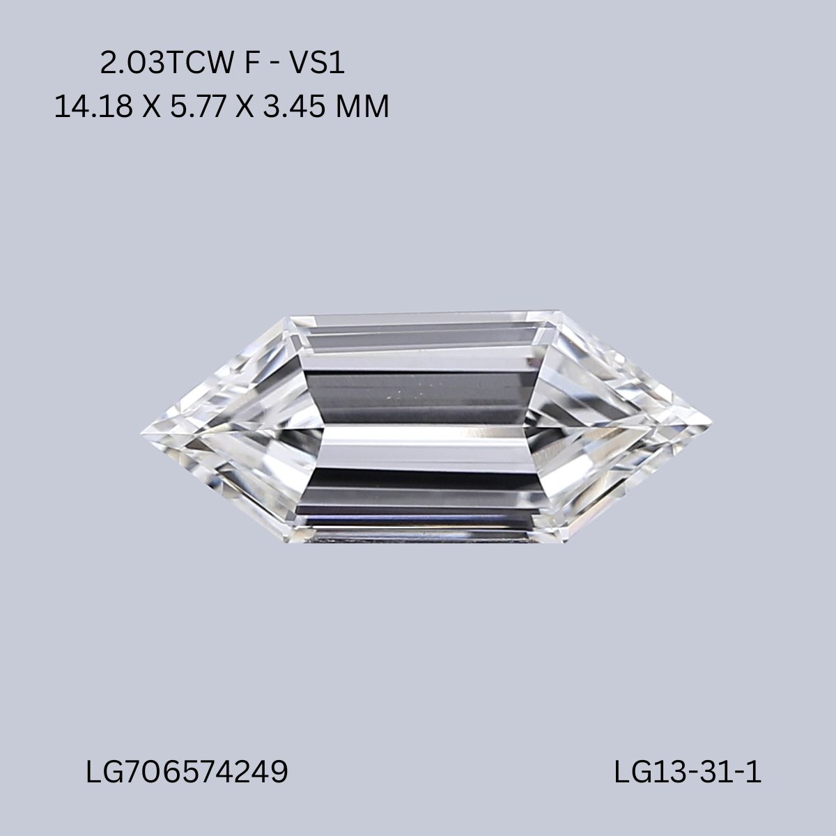 2.03 CT F VS1 HEXAGONAL diamond Fancy Shape