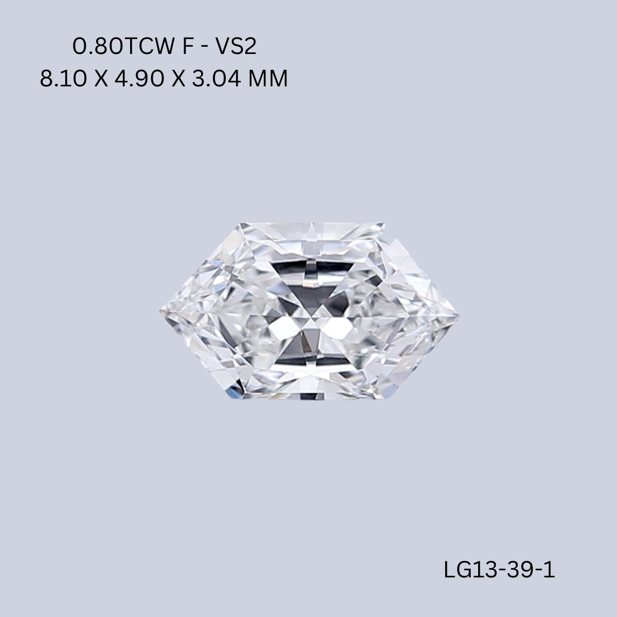 0.80 CT F VS2 HEXAGONAL diamond Fancy Shape