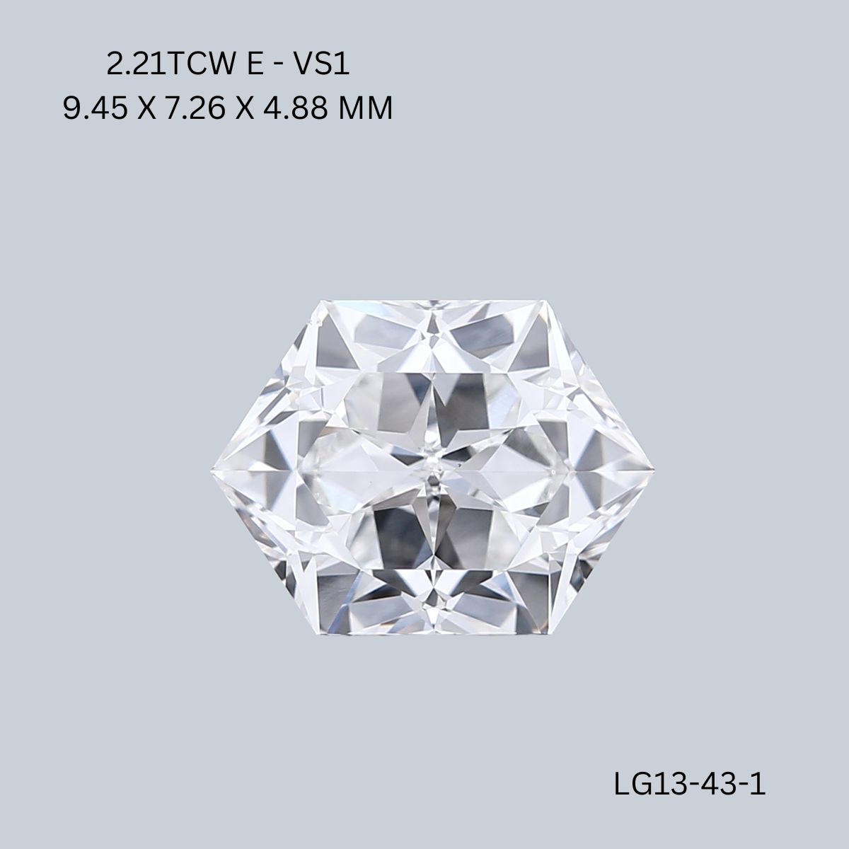 2.21 CT E VS1 HEXAGONAL diamond Fancy Shape