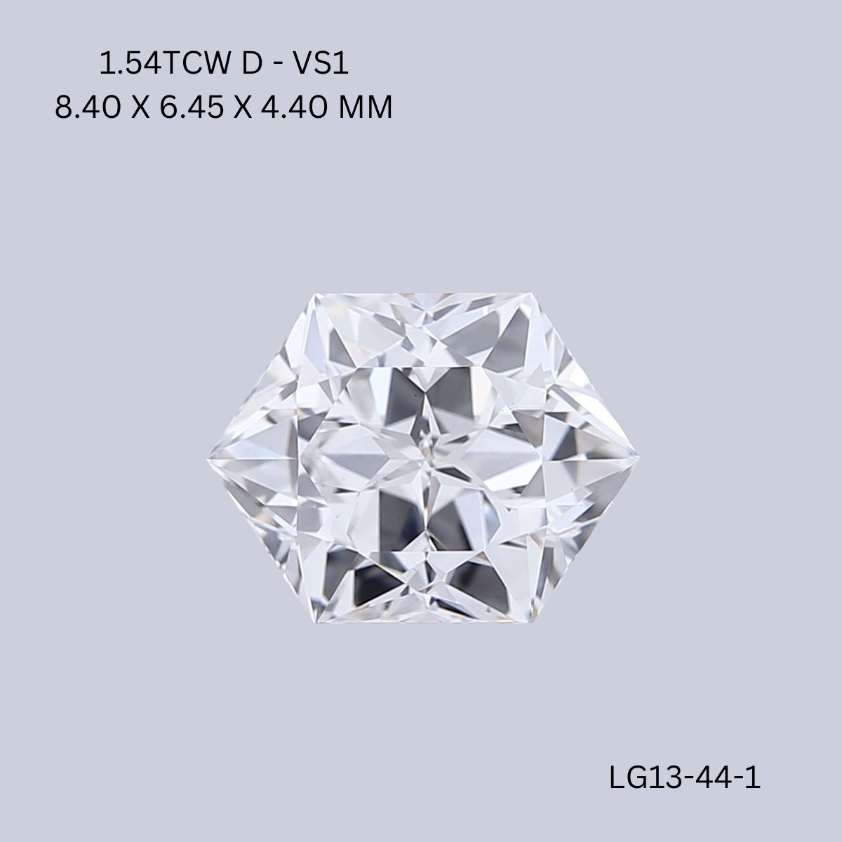 1.54 CT D VS1 HEXAGONAL diamond Fancy Shape
