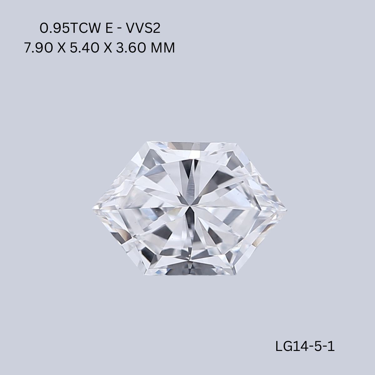 0.95 CT E VVS2 HEXAGONAL diamond Fancy Shape