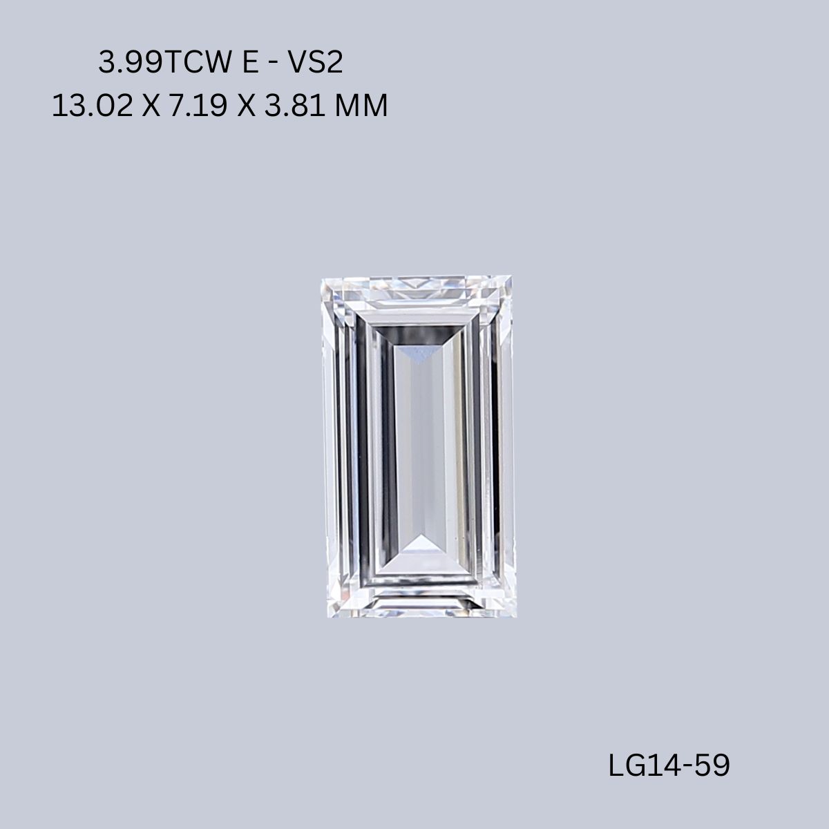 3.99 CT E VS1 BAGUETTE diamond Fancy Shape