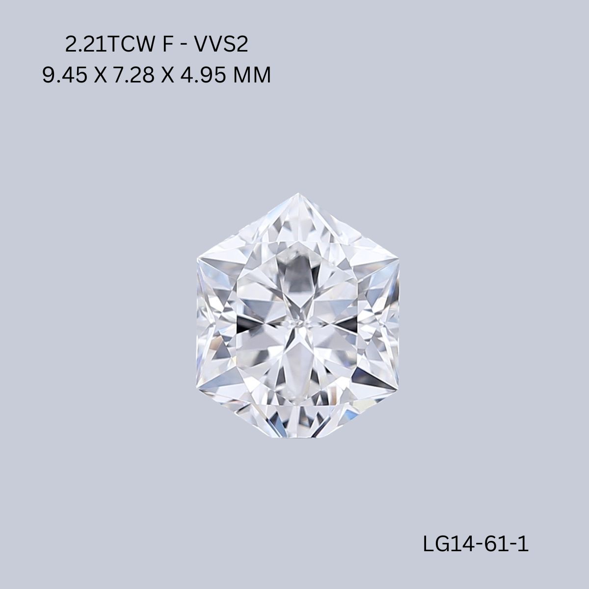 2.21 CT F VVS2 HEXAGONAL diamond Fancy Shape