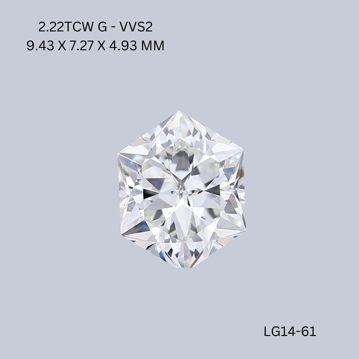 2.22 CT G VVS2 HEXAGONAL diamond Fancy Shape