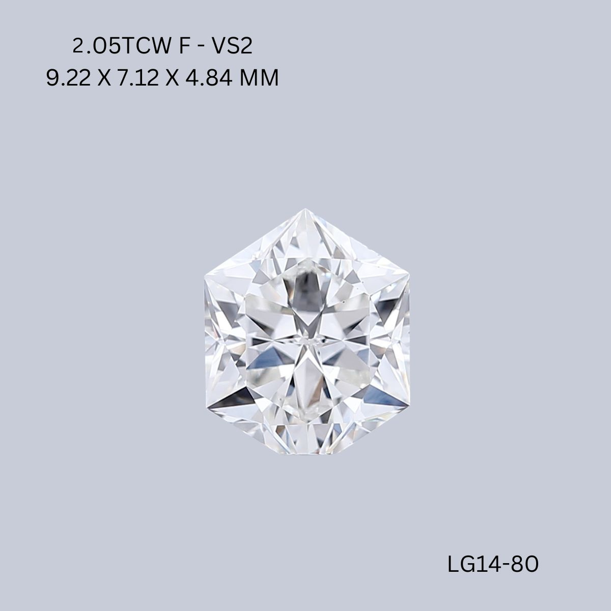 2.05 CT F VS2 HEXAGONAL diamond Fancy Shape